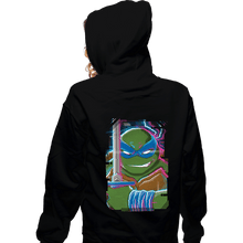 Load image into Gallery viewer, Daily_Deal_Shirts Zippered Hoodies, Unisex / Small / Black Glitch Leonardo
