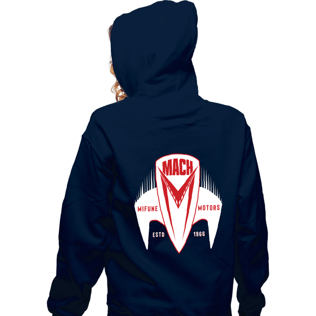 Daily_Deal_Shirts Zippered Hoodies, Unisex / Small / Navy Mach 5 Mifune Motors