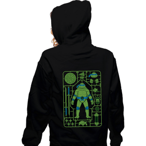 Daily_Deal_Shirts Zippered Hoodies, Unisex / Small / Black Leonardo Model Sprue