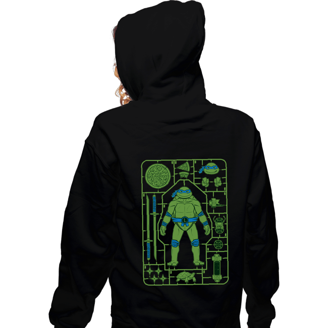 Daily_Deal_Shirts Zippered Hoodies, Unisex / Small / Black Leonardo Model Sprue