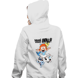 Shirts Zippered Hoodies, Unisex / Small / White Elmyra Loves Animals