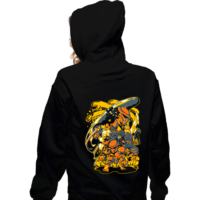 Shirts Zippered Hoodies, Unisex / Small / Black Alien vs. Predator Arcade Heroes