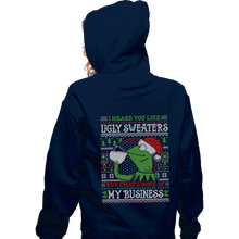 Load image into Gallery viewer, Daily_Deal_Shirts Zippered Hoodies, Unisex / Small / Navy My Business

