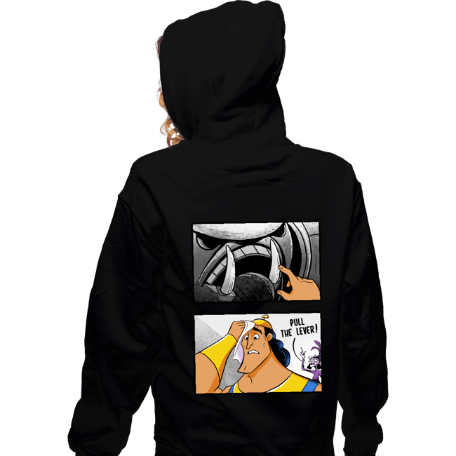 Daily_Deal_Shirts Zippered Hoodies, Unisex / Small / Black Pull The Lever