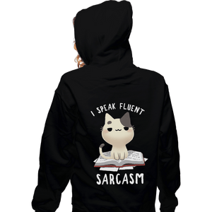 Shirts Zippered Hoodies, Unisex / Small / Black Fluent Sarcasm