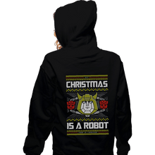 Load image into Gallery viewer, Shirts Zippered Hoodies, Unisex / Small / Black Christmas Is A Robot
