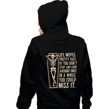 Load image into Gallery viewer, Secret_Shirts Zippered Hoodies, Unisex / Small / Black Life Moves Fast
