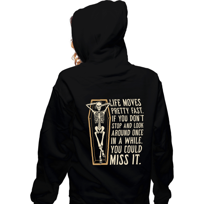 Secret_Shirts Zippered Hoodies, Unisex / Small / Black Life Moves Fast