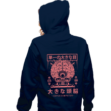 Load image into Gallery viewer, Daily_Deal_Shirts Zippered Hoodies, Unisex / Small / Navy Huge Brain

