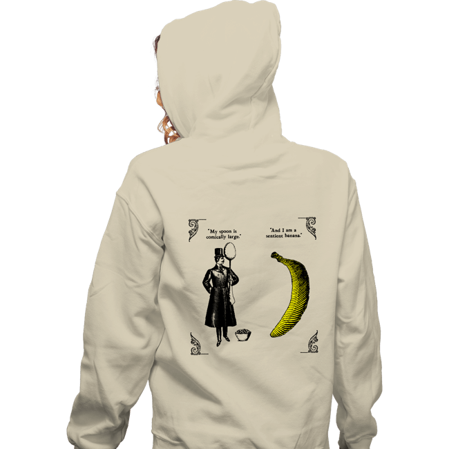 Shirts Zippered Hoodies, Unisex / Small / White The Olde Joke Of A Big Spoon And A Banana