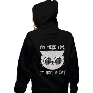 Secret_Shirts Zippered Hoodies, Unisex / Small / Black Not Cat