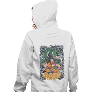 Shirts Zippered Hoodies, Unisex / Small / White Goku and Gohan