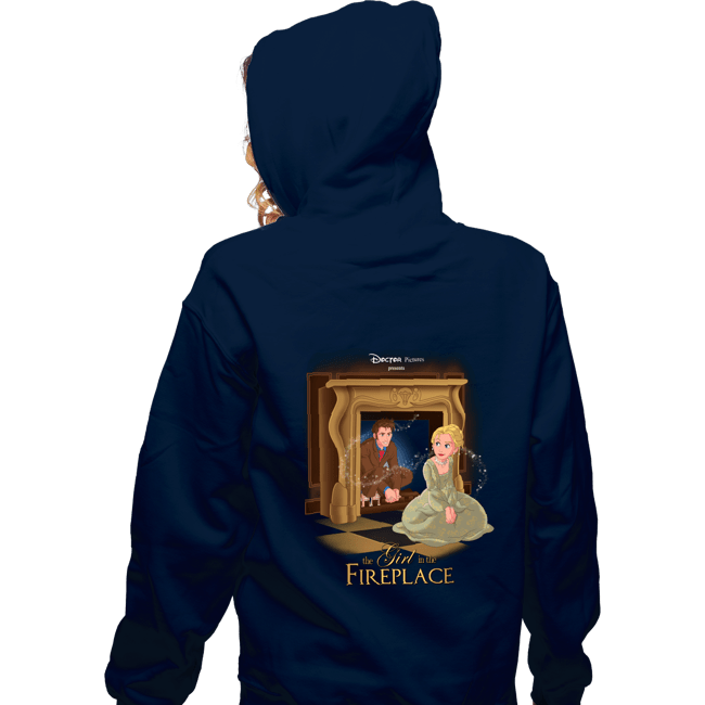 Secret_Shirts Zippered Hoodies, Unisex / Small / Navy Girl In The Fireplace