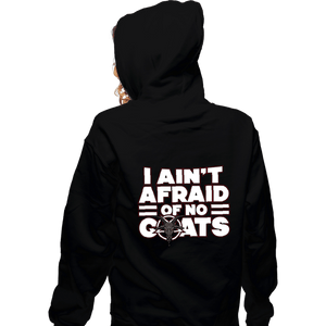 Shirts Zippered Hoodies, Unisex / Small / Black No Goats