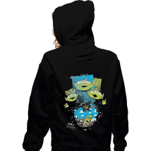 Load image into Gallery viewer, Shirts Zippered Hoodies, Unisex / Small / Black Alien Invasion
