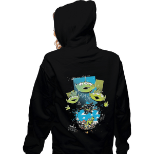 Shirts Zippered Hoodies, Unisex / Small / Black Alien Invasion