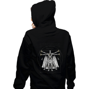 Daily_Deal_Shirts Zippered Hoodies, Unisex / Small / Black Vitruvian Moon Knight