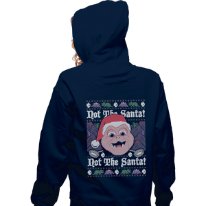 Shirts Zippered Hoodies, Unisex / Small / Navy Not The Santa!