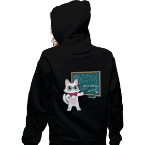 Shirts Pullover Hoodies, Unisex / Small / Black Scientist Cat