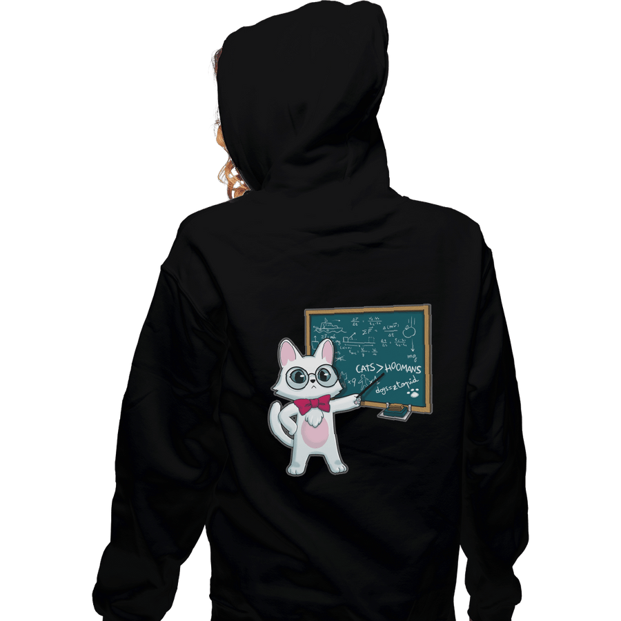 Shirts Pullover Hoodies, Unisex / Small / Black Scientist Cat