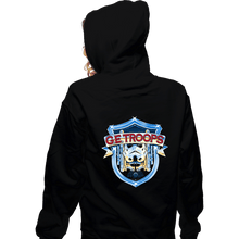 Load image into Gallery viewer, Daily_Deal_Shirts Zippered Hoodies, Unisex / Small / Black G.E. Troops
