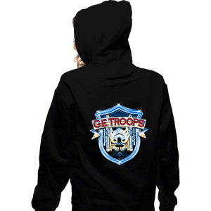 Daily_Deal_Shirts Zippered Hoodies, Unisex / Small / Black G.E. Troops