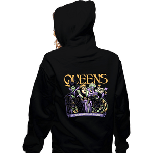 Daily_Deal_Shirts Zippered Hoodies, Unisex / Small / Black Queens Of Wickedness
