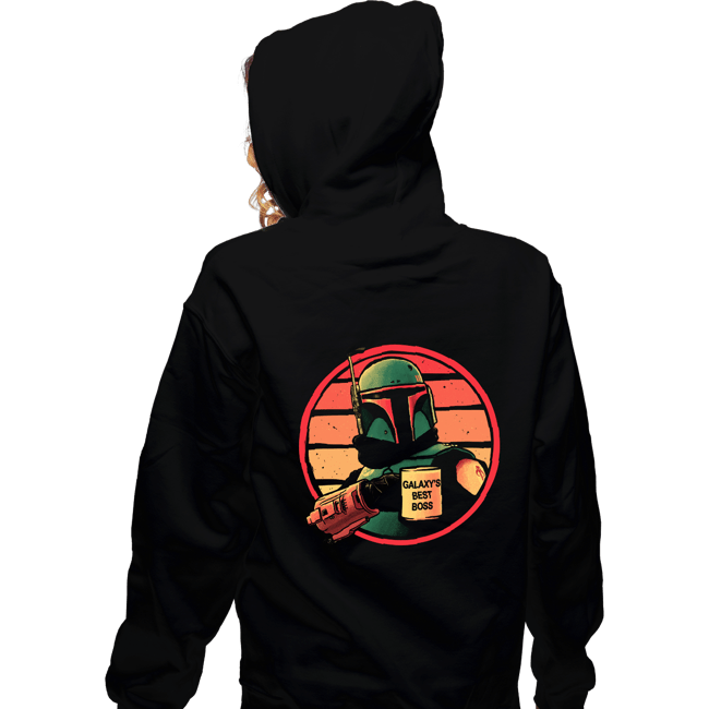Daily_Deal_Shirts Zippered Hoodies, Unisex / Small / Black Galaxy's Best Boss
