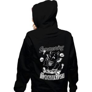 Shirts Zippered Hoodies, Unisex / Small / Black Apocalypse Cat