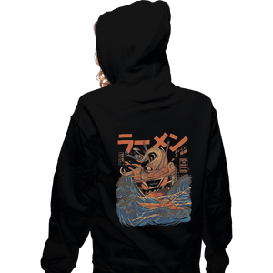 Shirts Zippered Hoodies, Unisex / Small / Black Great Ramen off Kanagawa