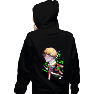 Daily_Deal_Shirts Zippered Hoodies, Unisex / Small / Black Chainsaw Holo