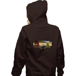 Daily_Deal_Shirts Zippered Hoodies, Unisex / Small / Dark Chocolate Classic Road Trip Adventurea