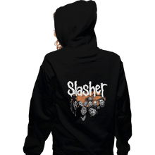 Load image into Gallery viewer, Shirts Pullover Hoodies, Unisex / Small / Black Slasher
