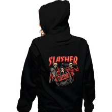 Load image into Gallery viewer, Daily_Deal_Shirts Zippered Hoodies, Unisex / Small / Black Slasher Club
