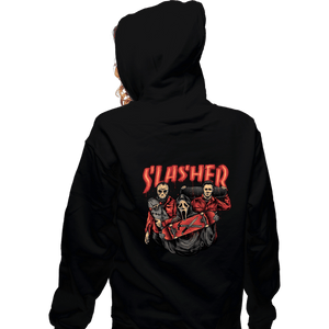 Daily_Deal_Shirts Zippered Hoodies, Unisex / Small / Black Slasher Club