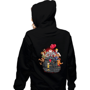 Daily_Deal_Shirts Zippered Hoodies, Unisex / Small / Black Creepy Clown In Derry Maine