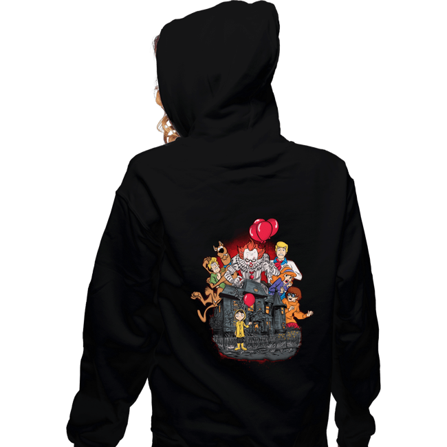 Daily_Deal_Shirts Zippered Hoodies, Unisex / Small / Black Creepy Clown In Derry Maine