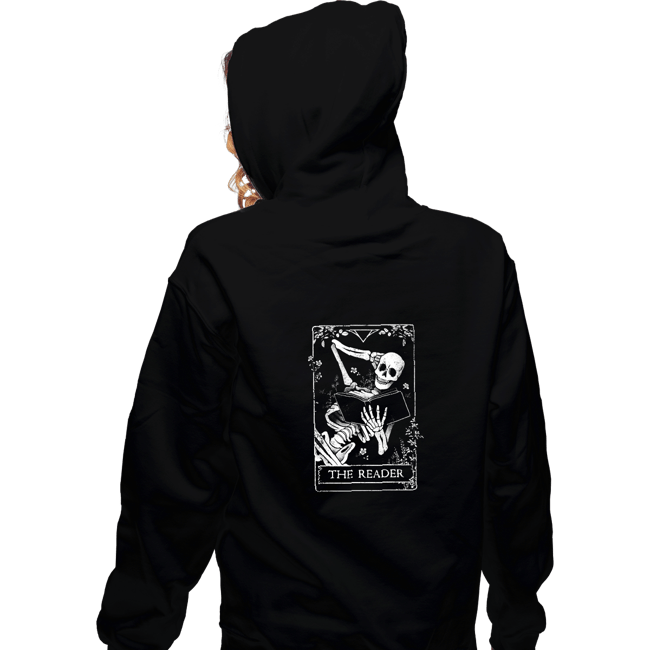 Daily_Deal_Shirts Zippered Hoodies, Unisex / Small / Black The Reader