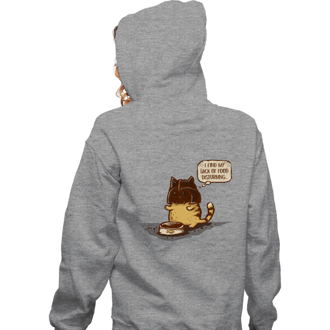 Daily_Deal_Shirts Zippered Hoodies, Unisex / Small / Sports Grey I Find My Lack Of Food Disturbing
