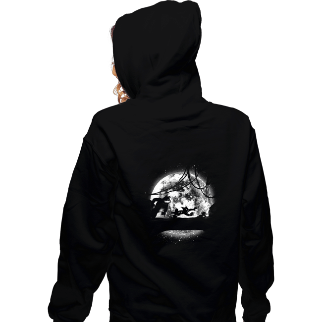 Shirts Zippered Hoodies, Unisex / Small / Black Moonlight Chase