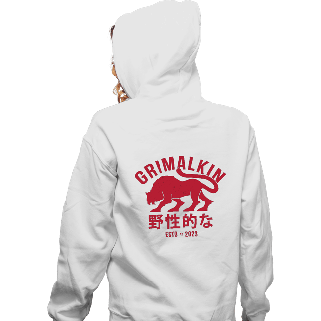 Shirts Zippered Hoodies, Unisex / Small / White Grimalkin