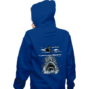 Daily_Deal_Shirts Zippered Hoodies, Unisex / Small / Royal Blue Shark Repellent