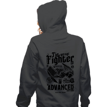 Load image into Gallery viewer, Daily_Deal_Shirts Zippered Hoodies, Unisex / Small / Dark Heather Tie Fighter Garage
