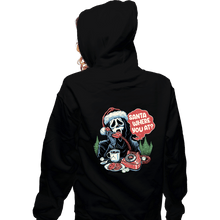 Load image into Gallery viewer, Secret_Shirts Zippered Hoodies, Unisex / Small / Black Ghostface Santa
