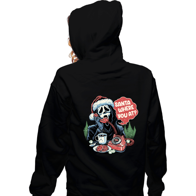Secret_Shirts Zippered Hoodies, Unisex / Small / Black Ghostface Santa