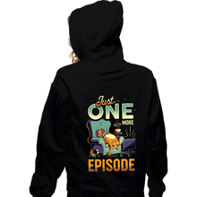 Load image into Gallery viewer, Daily_Deal_Shirts Zippered Hoodies, Unisex / Small / Black Chonky TV Addict

