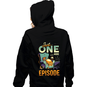 Daily_Deal_Shirts Zippered Hoodies, Unisex / Small / Black Chonky TV Addict