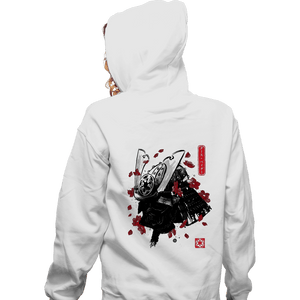 Daily_Deal_Shirts Zippered Hoodies, Unisex / Small / White The Darth Samurai