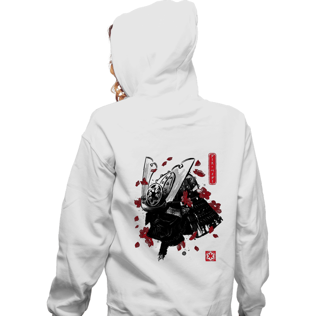 Daily_Deal_Shirts Zippered Hoodies, Unisex / Small / White The Darth Samurai