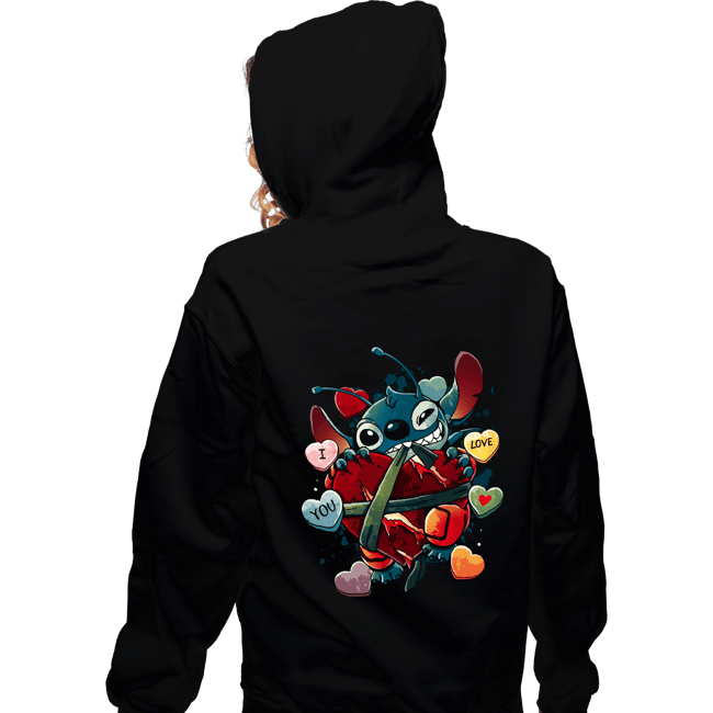 Daily_Deal_Shirts Zippered Hoodies, Unisex / Small / Black Experiment Valentine